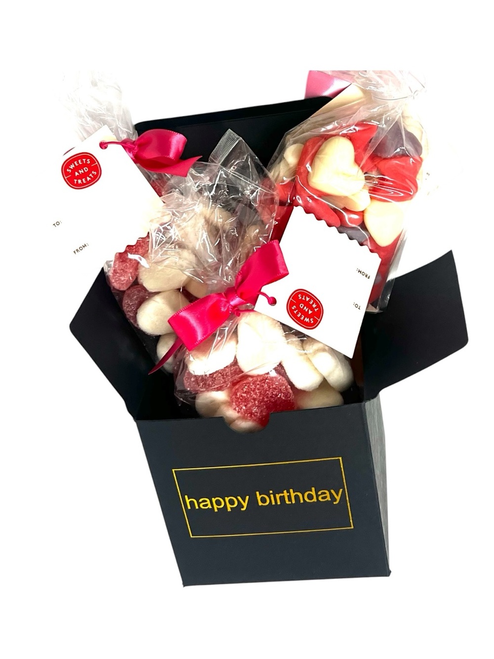 Pink and White Birthday Gift Box